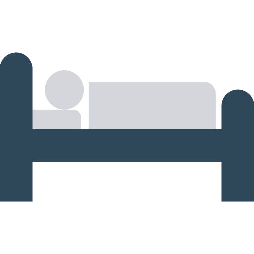 Bed sleepy furniture and household bed icon