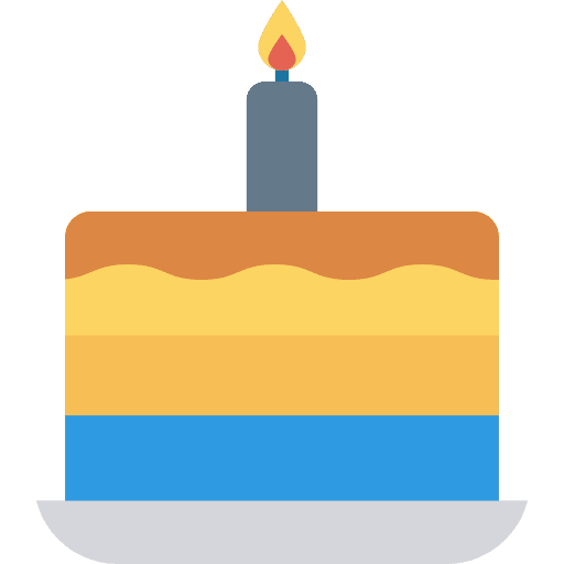 Cake birthday birthday and party food icon