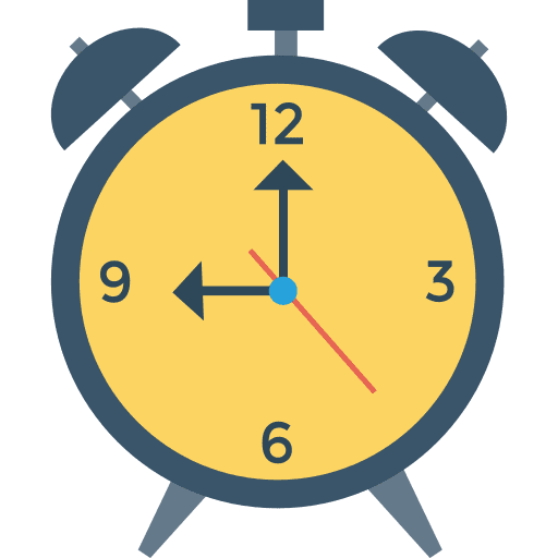 Clock time and date clock time icon