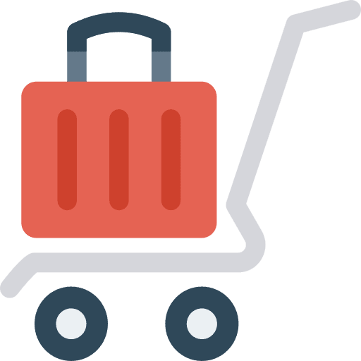 Luggage tools and utensils travel bellhop icon