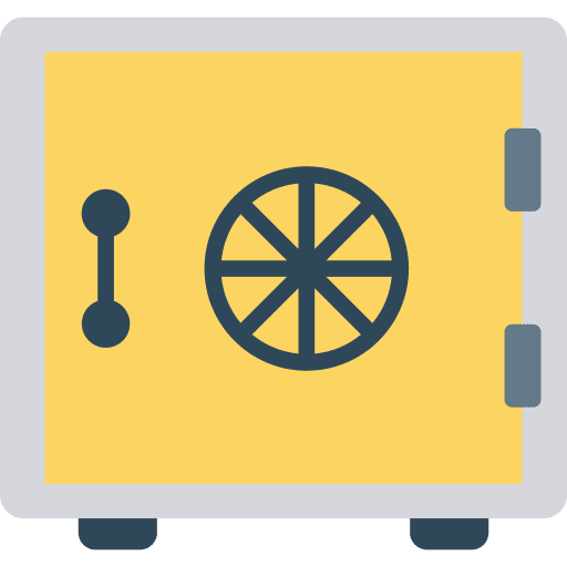 Safe box money security business and finance icon