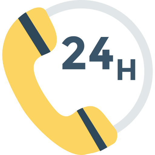 24 hours people info assistance icon