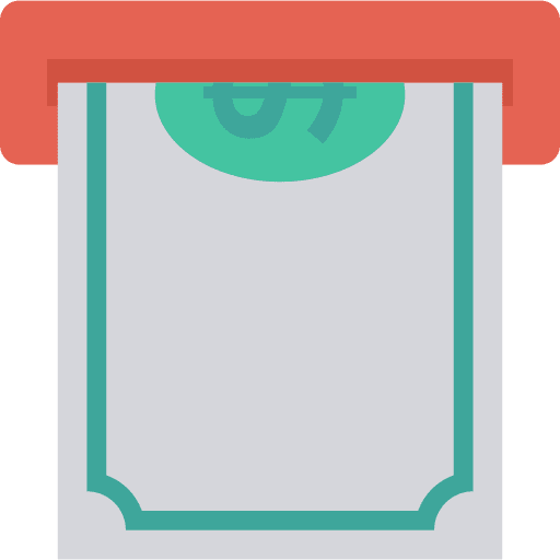 Atm cash point business and finance notes icon