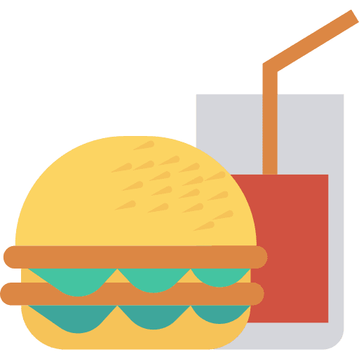 Burger food fast food soft drink icon