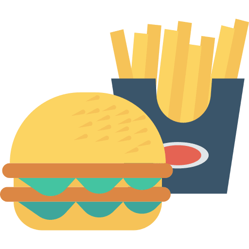 Burger sandwich junk food burger icon