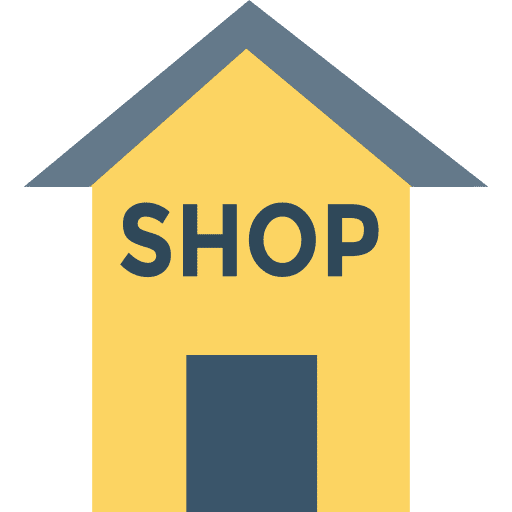 Shop online store shop groceries icon