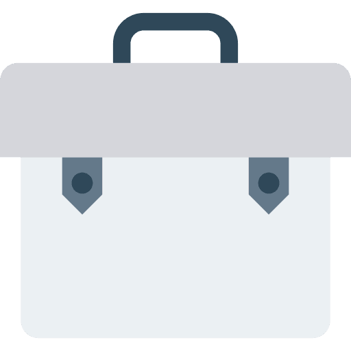 Bag travel portfolio briefcase icon