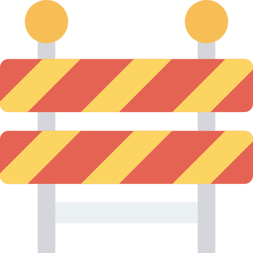 Barrier construction construction and tools miscellaneous icon
