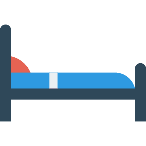 Bed hotel hostel sleeping icon