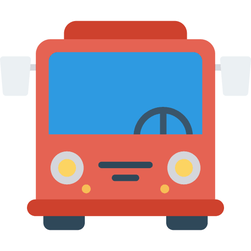 Bus public vehicle transport icon