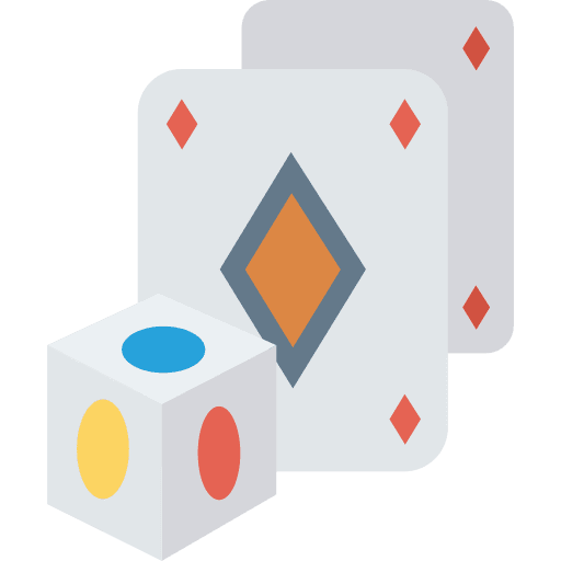 Dice entertainment dice cards icon