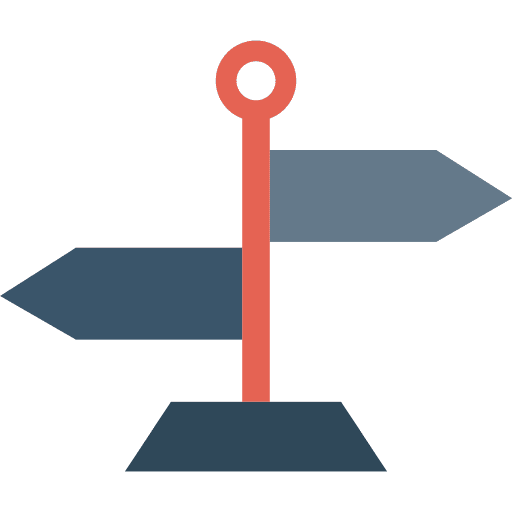 Direction signs direction orientation icon