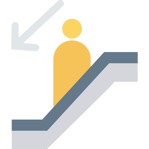 Escalator holidays stair escalator sign icon