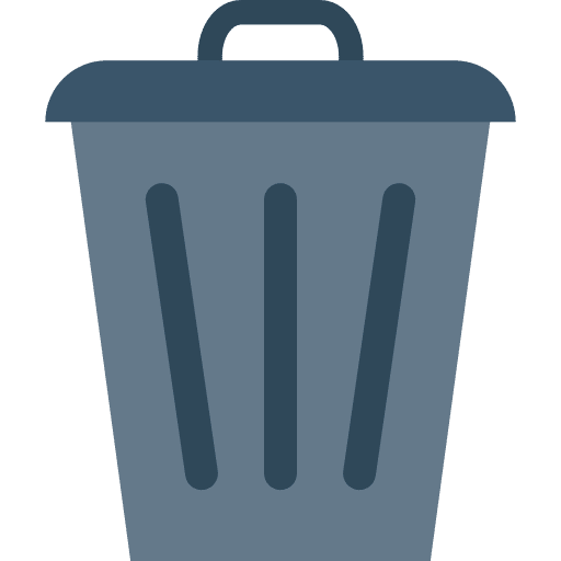 Trash tools and utensils basket bin icon