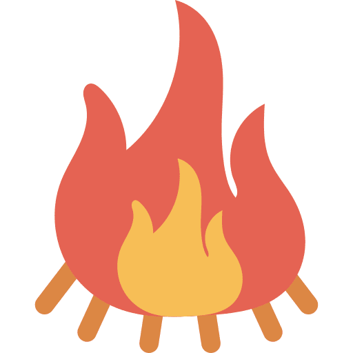 Fire burning danger fire icon
