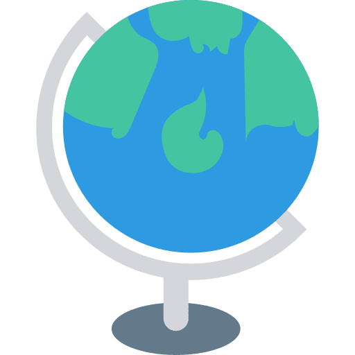 Globe maps and location planet globe icon