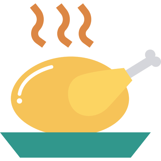 Chicken food turkey roast chicken icon