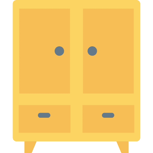 Closet elegant closet furniture and household icon