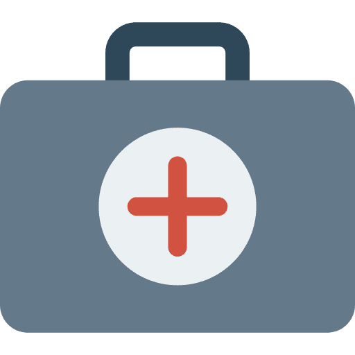First aid kit emergency healthcare and medical hospital icon
