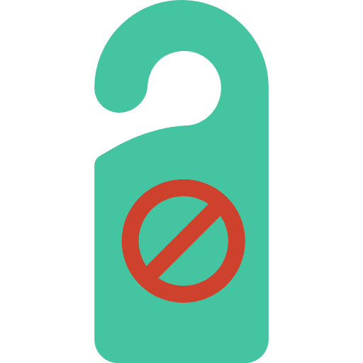 Hanger holidays do not disturb sleeping icon