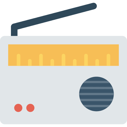 Radio transistor radio antenna technology icon