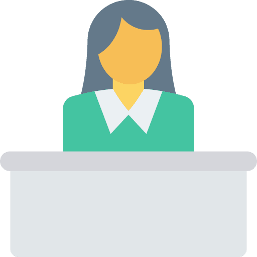 Receptionist professions and jobs receptionist person icon