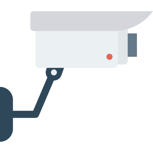 Cctv video surveillance camera icon