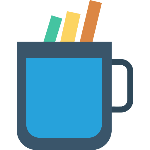 Cup painting tools drawing tools tools and utensils icon