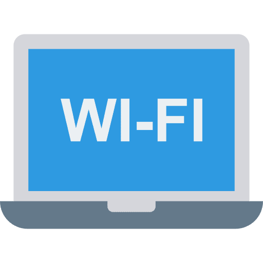Laptop signs interface wifi icon