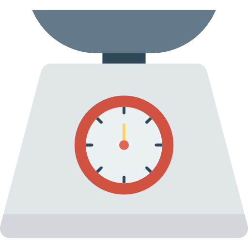 Weight scales kitchen food and restaurant icon