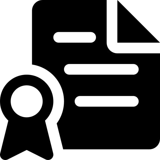 Certificate patent contract software license icon