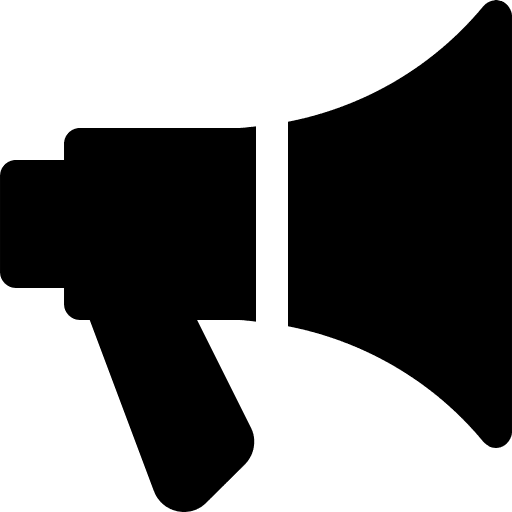 Megaphone loudspeaker announce promo icon