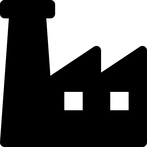 Factory landscape buildings pollution icon