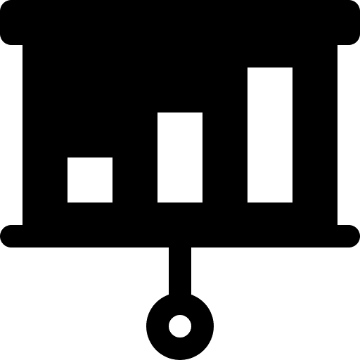 Presentation chart statistics business and finance icon