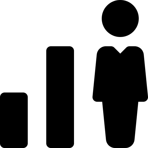 Chart graph business and finance profits icon