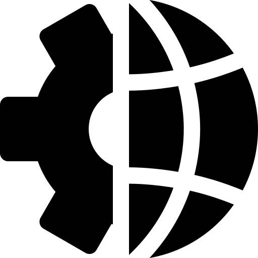 Global communications settings business and finance icon