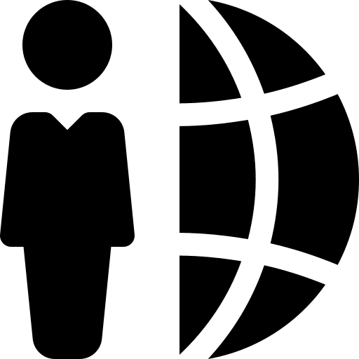 Global seo and web translation multimedia icon