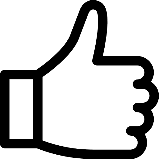 Like gestures thumb up hands icon