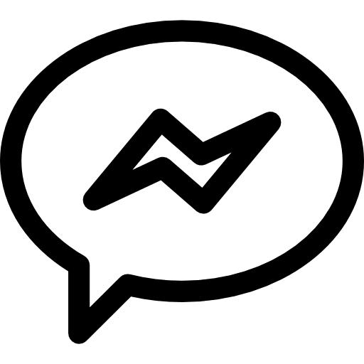 Messenger interface social media message icon