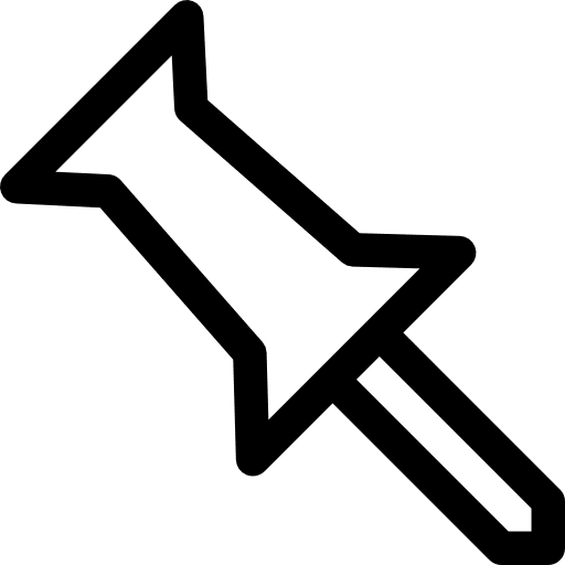 Push pin attachment school material tools and utensils icon