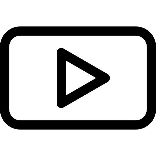 Youtube video player social media logo icon