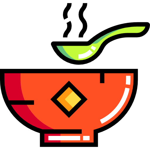 Soup food hot kitchenware icon