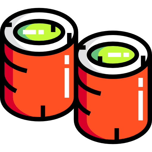 Sushi japanese food raw sushi icon