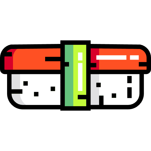 Sushi raw food maki icon