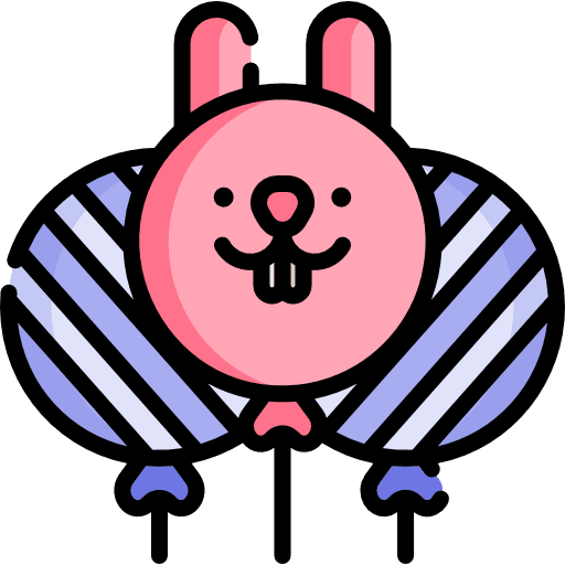 Balloons celebration new year birthday icon