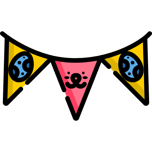 Garlands entertainment birthday and party decoration icon