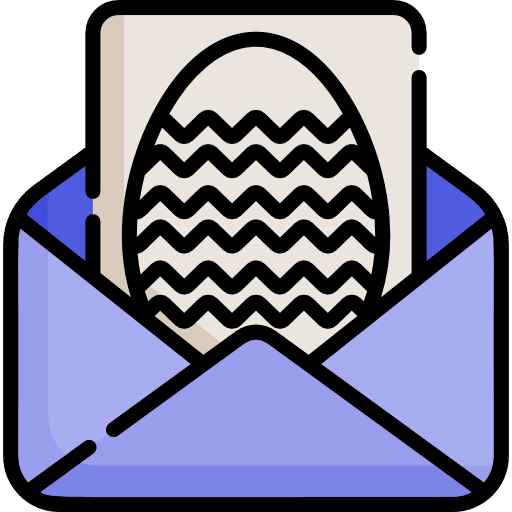 Letter easter letter card icon