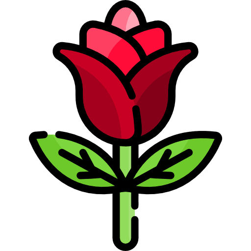 Rose botanical nature flower icon