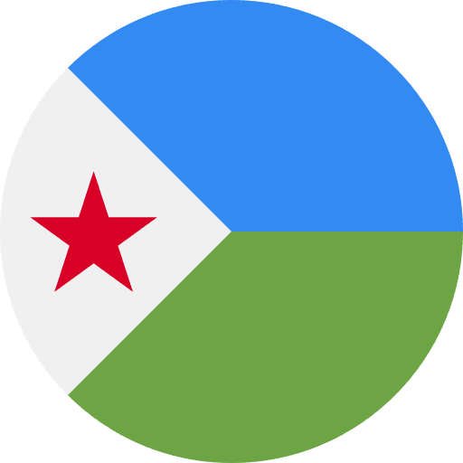 Djibouti nation flags country icon