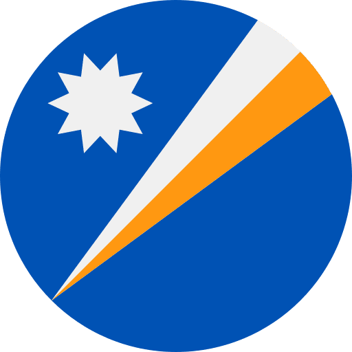 Marshall island country nation flag icon